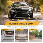 2 Pack 6ft Rubber Speed Bump 2 Channel 25000 Lbs Load Heavy Duty Speed Hump