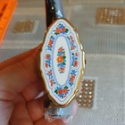 Stratton Vintage Lipstick Holder Mirror Goldtone Flowers  Made In England