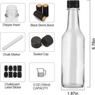 Hot Sauce Bottles With Black Caps  16 Pack 5oz Empty Glass Bottles woozy Bottle