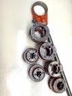Ridgid 12-r Pipe Threader 6-pc  Die Set 1 2    - 2  With Ratchet   Handle Nice Bg1
