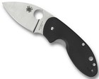 Spyderco Insistent Folding Knife Satin Plain Blade W  Black G10 Handles C246gp  