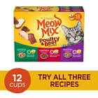 Meow Mix Tender Favorites Poultry   Beef Wet Cat Food Variety Pack  2 75-ounce