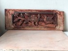 Beautiful Antique Or Vintage Hand Carved Wood Relief Panel Bird   Floral Design