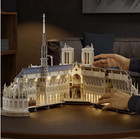4d Build Architect Series Notre-dame 3d Puzzle Model Kit W led Lights Sealed