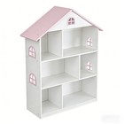 Wooden Dollhouse Bookshelf Multi-room Compartment For Dolls  Books   Toys