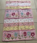 Pottery Barn Kids Crib Baby Quilt Flowers Daisy 48 X 34 Cotton Pink Cottage Core