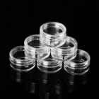 20 100x Clear 10g Grams ml Plastic Jars For Cosmetic Sample Container Pot Cream