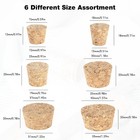 30 Pcs Natural Corks Stoppers For Bottles  Assorted Sizes Tapered Cork Plugs  