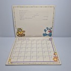 Vtg Baby s First Year Undated Milestone Calendar Dateworks 1992 With Stickers
