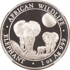 2014 Somalia 100 Shillings 1 Oz  999 Silver Elephant - Ngc Ms-68