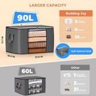 90l Large Storage Bags  6pack Foldable Closet Organizers With Reinforced Handles