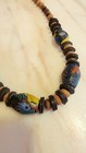 Vintage West African Venetian Millefiori Trade Bead Necklace   Face Bead    Fancy