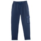 Fleece Cargo Sweat Pants With Drawstring Waist