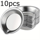 10pcs  Stainless Steel Round Paint Palette Mixing Trays Artist Art Tools  New