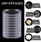 41mm Clear Plastic Coin Capsules  Silver Dollar Coin Holder  60pcs Coin Box Us  