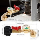 Propane Refill Adapter W  Gauge   Control Valve Fill 1lb Bottles From 20lb Tank