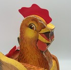 Vtg 1966 Fisher Price Cackling Hen Wooden Pull Toy  123 Wood Chicken Aurora Ny