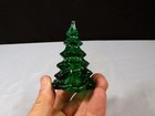 Fenton Green Glass Small Pine Christmas Tree Figurine 3  Tall