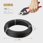 100ft 1 8  Black Stainless Steel Railing Cable  7x7 Wire Rope For Decks   Fences