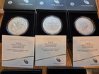 2019-p 5-coin 5 Oz Silver Burnished Atb Set  w box   Coa 