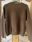 New 100  Cashmere Womens Pullover Brown With Teddy Bear Bust 96 Fits Size S