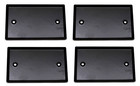  4  Four Single Gang Blank Wall Plate Cover Black Steel