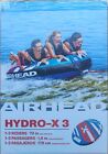 Airhead Hydro-x 3 Inflatable 1-3 Rider Boat Towable Water Tube     