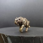 Chinese Old Brass Copper Statue Hand Carved Tiger  antique Handicraft Ornaments