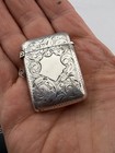 Antique English Sterling Silver Match Safe  Vesta Case 28 Grams Birmingham Whn
