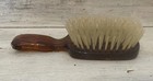 Vintage Hair Brush  Lucite Handle Brown Nylon Bristles Usa Read