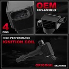 Temsone Uf816 Set Of 4 Ignition Coil Packs   Spark Plugs For Hyundai Kia
