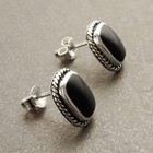 Sterling 925 Silver Black Onyx Genuine Handmade Earrings For Women