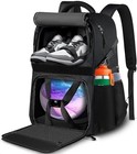 Bowling Ball Bag  Single Bowling Backpack With Shoe Totes Bag Up To Size Black