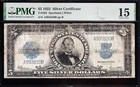 Rare Choice Fine 1923  5  porthole  Silver Certificate Pmg 15  Free Ship  93830b