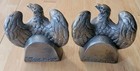 Vtg Mcm Colonial Virginia Brass 1776 Eagle Bookends Bicentennial Usa