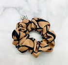 Auth Valentino V Tan Print Hair Scrunchy - Pre Owned   Lt5575