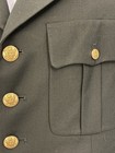 Vintage Us Army Green 489 Dress Uniform Coat Derossi   Son 42r Poly Wool