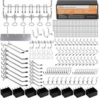 206pcs Pegboard Hooks Assortment  Pegboard Accessories Organizer Kit With Bin   
