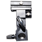 Cold Shoe Mount Flash Bracket With Swivel Tilt For Light Stand Umbrella Holder