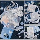 63pcs Moon Embellishment Scrapbook Paper Packs For Journaling Supplies  Material