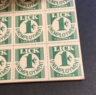 Full Booklet Of 400 Stamps 1930s Great Depression Lick Unemployment Tacoma