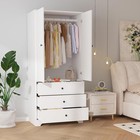 71  H Wooden Armoire Wardrobe Closet Furniture W  3 Drawers Hanging Rod Cabinet