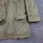 Vintage British Army Middle Parka Coat Mens 36 Green Wool Lined 1950s Military