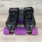 Riedell R3 Cayman Roller Skate Set Purple Sonar Wheels Size 8- No Toe Stops