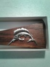 Vintage Fishing Marlin Bermuda Wood   Metal Letter Opener