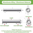 M5 Aluminum Round Threaded Sleeve Standoff Spacers Long Nuts Connector Od 8 10mm