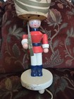 Vtg Mcm Adorable Wooden Toy Soldier Bedside Lamp W Orig Shade Works