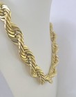 10k Real Yellow Gold Rope Chain Necklace 16mm 20  Men s Thick 10kt