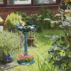 Antique Bird Bath - Pedestal Planter Base  Vintage Yard Statue W  Feeder Bowl