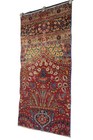 Curated Antique Rug Fragment - 2x5 Ft   Handmade Oriental Wool Rug For Bedroom